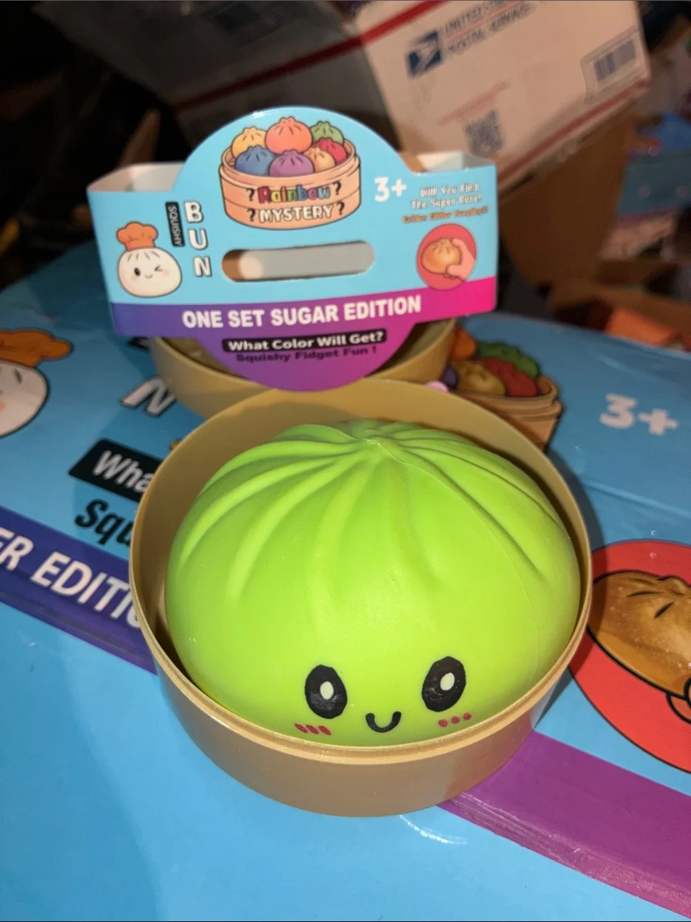 Squishy Bun Sensory Toy - Lime Green One Set Sugar Edition
